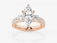 Vivienne-Three Stone Engagement Ring - Lab Grown Diamonds
