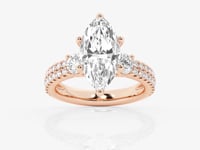 Vivienne-Three Stone Engagement Ring - Lab Grown Diamonds