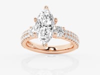 Vivienne-Three Stone Engagement Ring - Lab Grown Diamonds