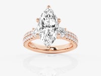 Vivienne-Three Stone Engagement Ring - Lab Grown Diamonds