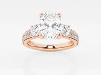 Vivienne-Three Stone Engagement Ring - Lab Grown Diamonds