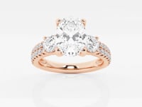 Vivienne-Three Stone Engagement Ring - Lab Grown Diamonds