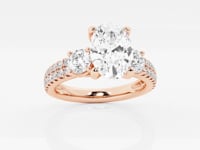 Vivienne-Three Stone Engagement Ring - Lab Grown Diamonds