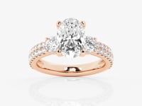 Vivienne-Three Stone Engagement Ring - Lab Grown Diamonds