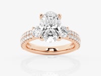 Vivienne-Three Stone Engagement Ring - Lab Grown Diamonds