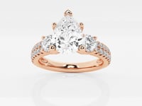 Vivienne-Three Stone Engagement Ring - Lab Grown Diamonds