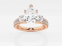 Vivienne-Three Stone Engagement Ring - Lab Grown Diamonds