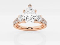 Vivienne-Three Stone Engagement Ring - Lab Grown Diamonds