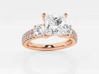Vivienne-Three Stone Engagement Ring - Lab Grown Diamonds
