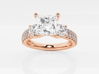 Vivienne-Three Stone Engagement Ring - Lab Grown Diamonds