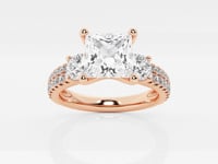 Vivienne-Three Stone Engagement Ring - Lab Grown Diamonds