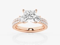 Vivienne-Three Stone Engagement Ring - Lab Grown Diamonds
