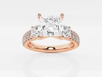 Vivienne-Three Stone Engagement Ring - Lab Grown Diamonds