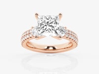 Vivienne-Three Stone Engagement Ring - Lab Grown Diamonds