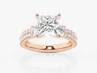 Vivienne-Three Stone Engagement Ring - Lab Grown Diamonds