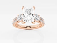 Vivienne-Three Stone Engagement Ring - Lab Grown Diamonds