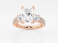 Vivienne-Three Stone Engagement Ring - Lab Grown Diamonds