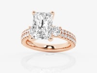 Vivienne-Three Stone Engagement Ring - Lab Grown Diamonds