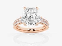 Vivienne-Three Stone Engagement Ring - Lab Grown Diamonds