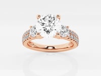 Vivienne-Three Stone Engagement Ring - Lab Grown Diamonds