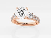 Vivienne-Three Stone Engagement Ring - Lab Grown Diamonds