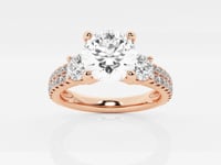 Vivienne-Three Stone Engagement Ring - Lab Grown Diamonds