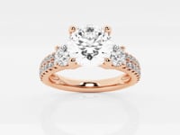 Vivienne-Three Stone Engagement Ring - Lab Grown Diamonds