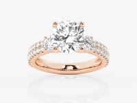 Vivienne-Three Stone Engagement Ring - Lab Grown Diamonds
