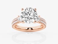 Vivienne-Three Stone Engagement Ring - Lab Grown Diamonds