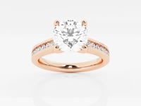 Avery-Side Stone Engagement Ring - Lab Grown Diamonds