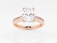 Avery-Side Stone Engagement Ring - Lab Grown Diamonds