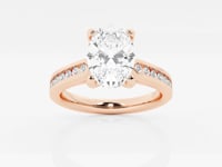 Avery-Side Stone Engagement Ring - Lab Grown Diamonds