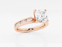 Avery-Side Stone Engagement Ring - Lab Grown Diamonds