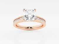 Avery-Side Stone Engagement Ring - Lab Grown Diamonds