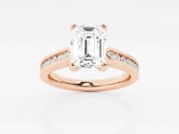 Avery-Side Stone Engagement Ring - Lab Grown Diamonds