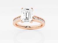 Avery-Side Stone Engagement Ring - Lab Grown Diamonds