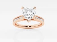 Avery-Side Stone Engagement Ring - Lab Grown Diamonds