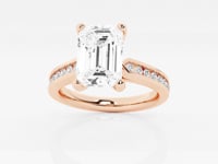 Avery-Side Stone Engagement Ring - Lab Grown Diamonds
