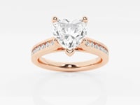 Avery-Side Stone Engagement Ring - Lab Grown Diamonds