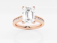 Avery-Side Stone Engagement Ring - Lab Grown Diamonds
