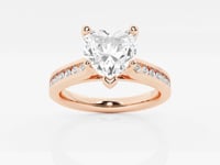 Avery-Side Stone Engagement Ring - Lab Grown Diamonds