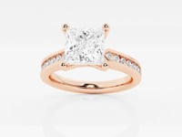 Avery-Side Stone Engagement Ring - Lab Grown Diamonds