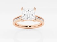 Avery-Side Stone Engagement Ring - Lab Grown Diamonds