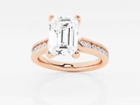 Avery-Side Stone Engagement Ring - Lab Grown Diamonds