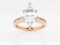 Avery-Side Stone Engagement Ring - Lab Grown Diamonds