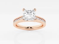 Avery-Side Stone Engagement Ring - Lab Grown Diamonds