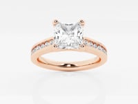 Avery-Side Stone Engagement Ring - Lab Grown Diamonds