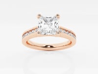 Avery-Side Stone Engagement Ring - Lab Grown Diamonds