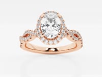 Juliette-Halo Engagement Ring - Lab Grown Diamonds