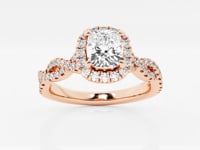 Juliette-Halo Engagement Ring - Lab Grown Diamonds